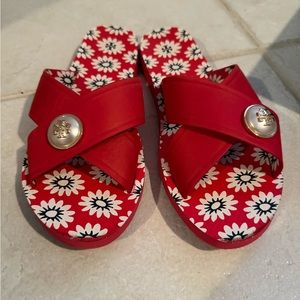 Red Tory Burch sandals